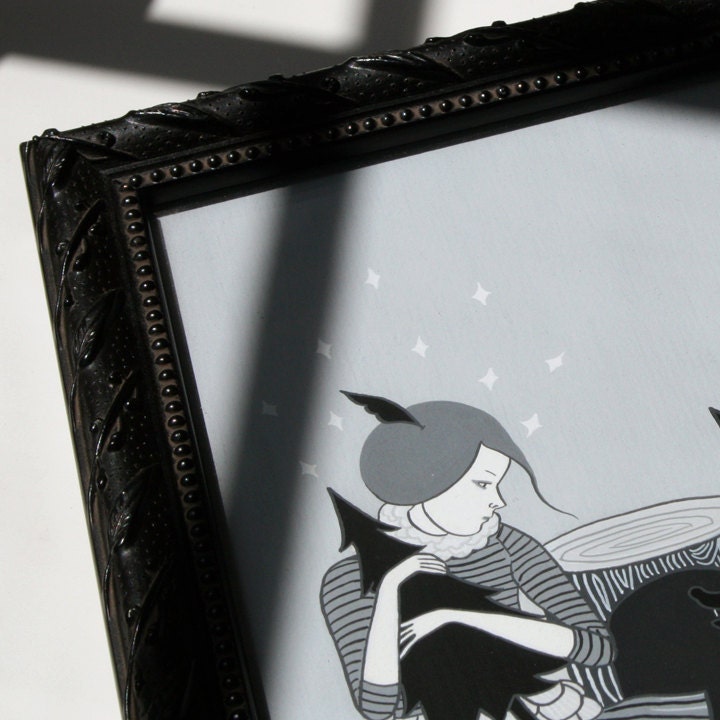 Dusk - original framed painting by amy earles