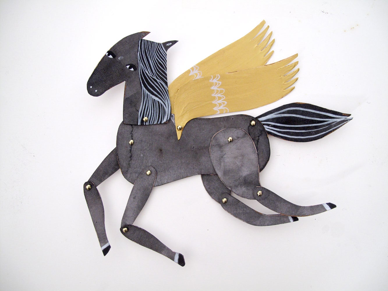 Build Your Own Mini Horse Articulated Decoration  / Hinged Beasts Series