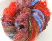 Art Batt Spinning Felting Fiber- Painted Landscape- Totally Textured Jazzturtle Artisan Batt