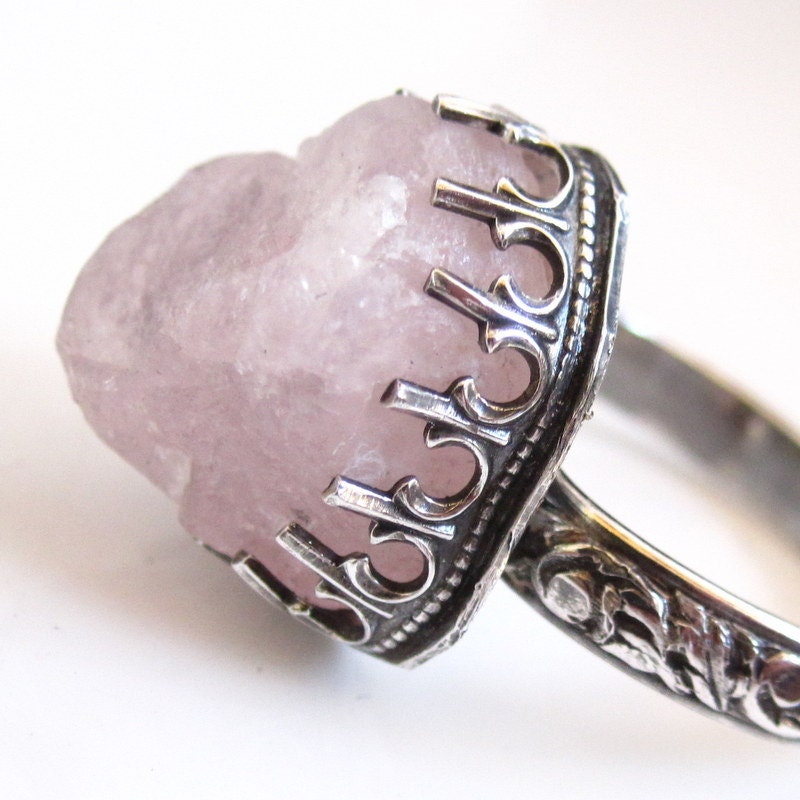 Bubble Gum Ring - Sterling Silver and Pink Gemstone