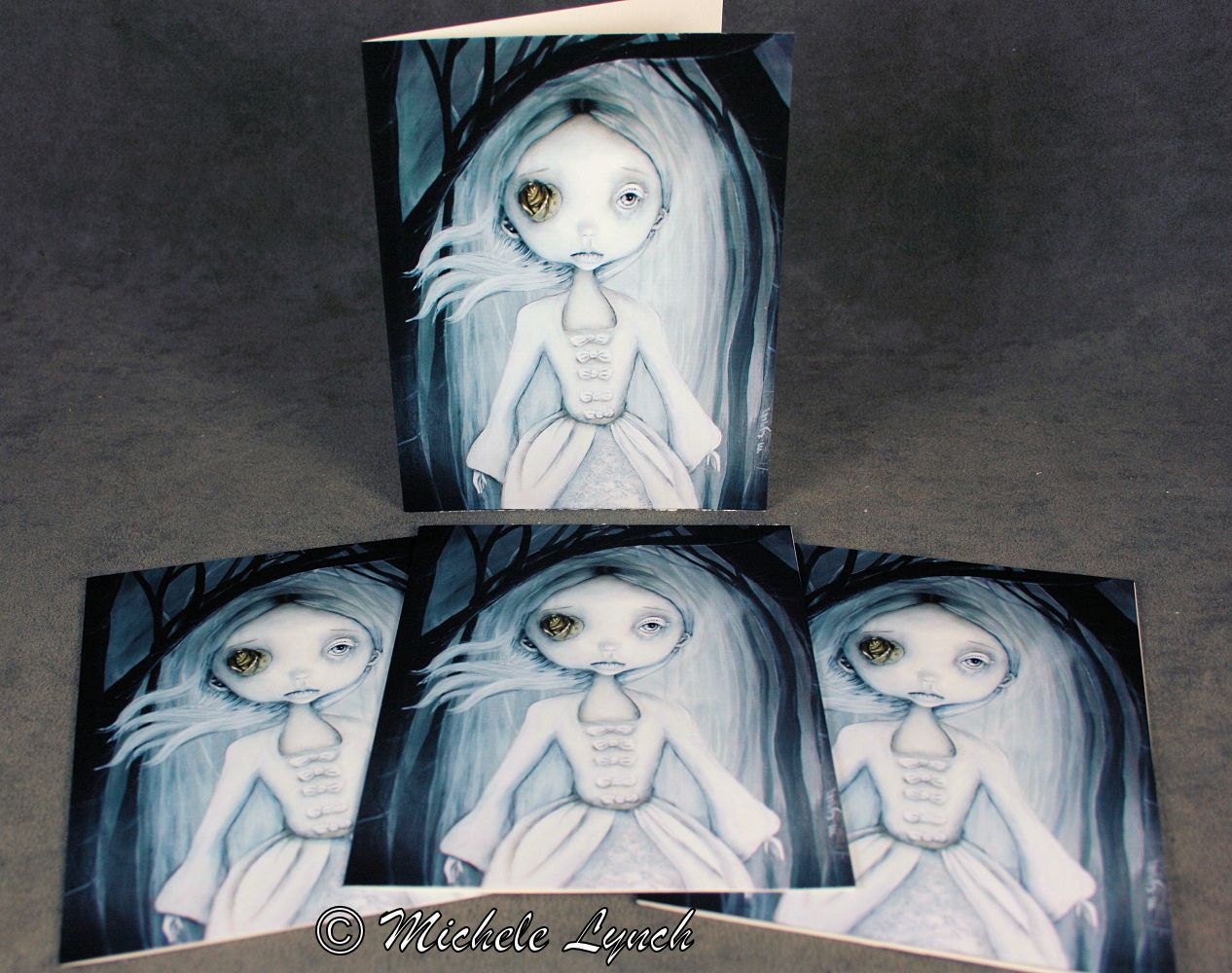 Ghost 4 Blank Pop Surrealism Fairy Tale Note Cards