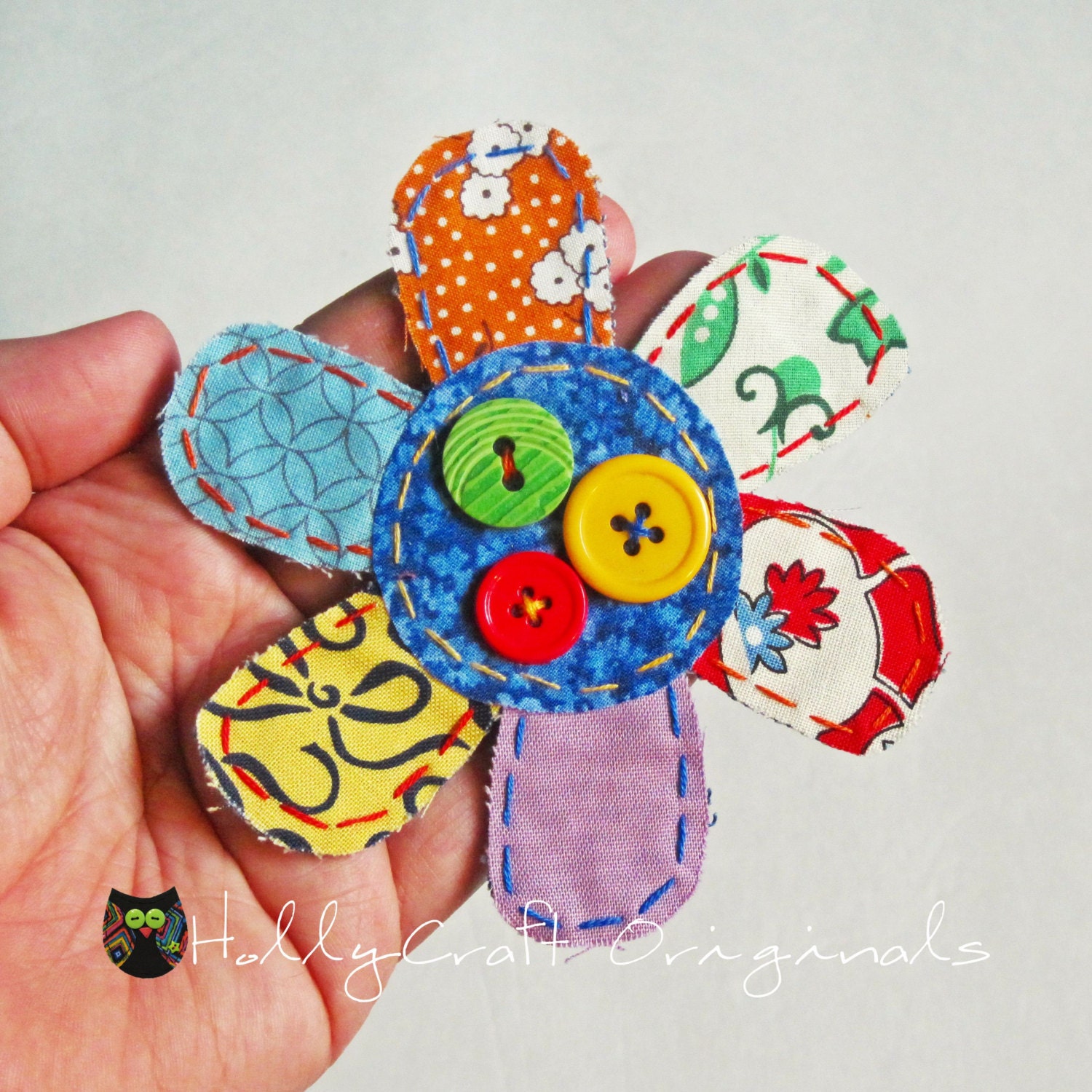 Fabric Flower Applique, Scrapbooking Embellishment, Flower Appliques, Scrapbook Flowers, Flower embellishments, Fabric Flowers