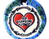 The Skeptical Method Ceramic Necklace in Blue