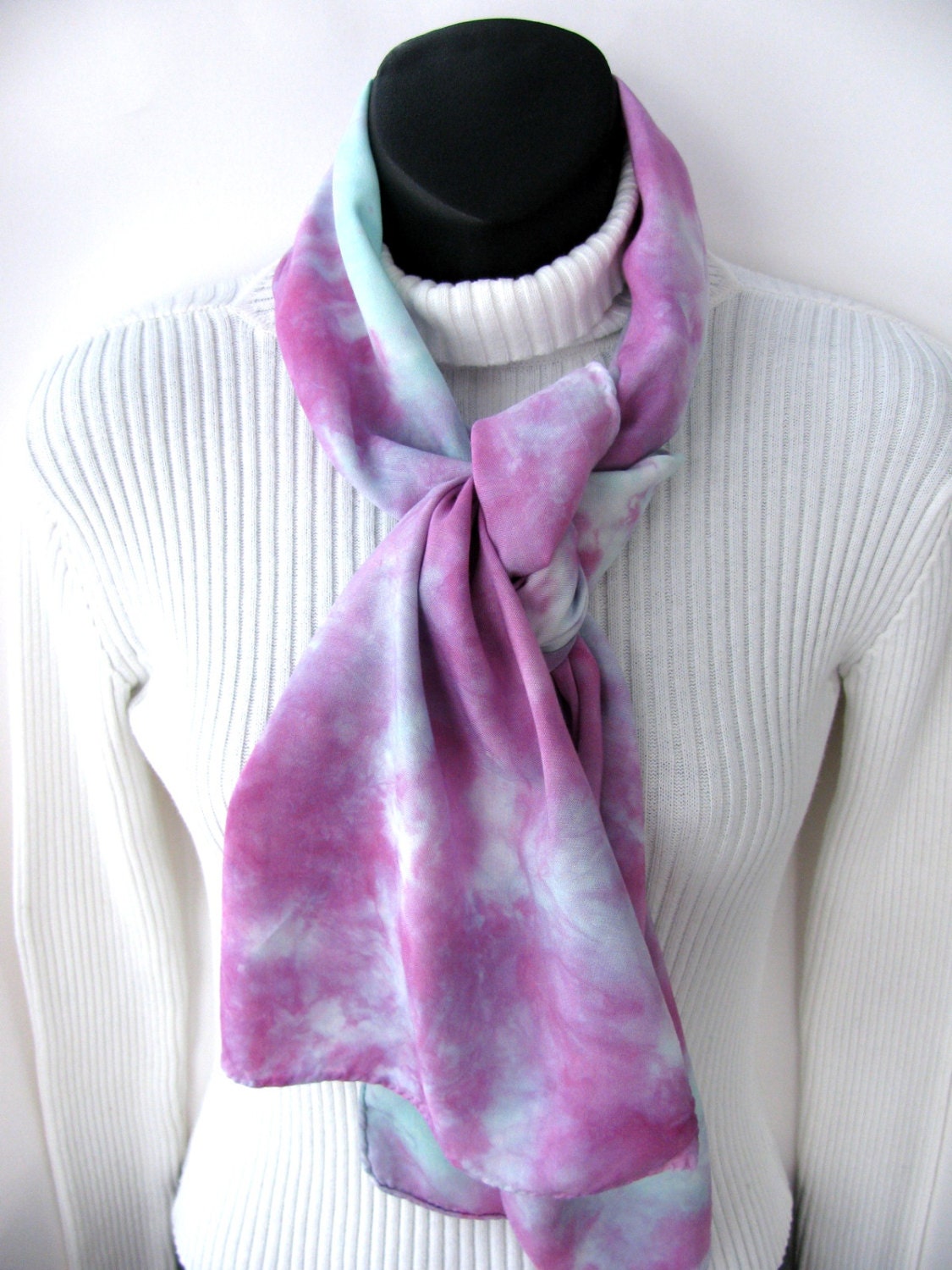 Hand Dyed Womens Scarf-Plum Dandy- Plum Pink Scarf-Seafoam Green Scarf-Spring Scarf-Summer Scarf