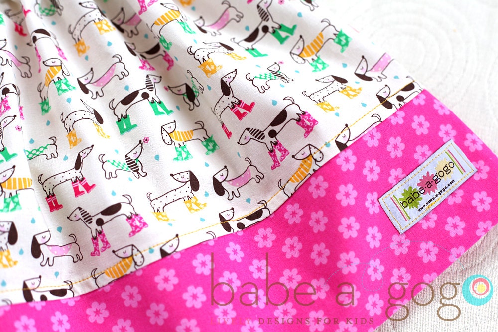 Rain Boots and Puppies Skirt for Babies, Toddlers and Girls by babe-a-gogo