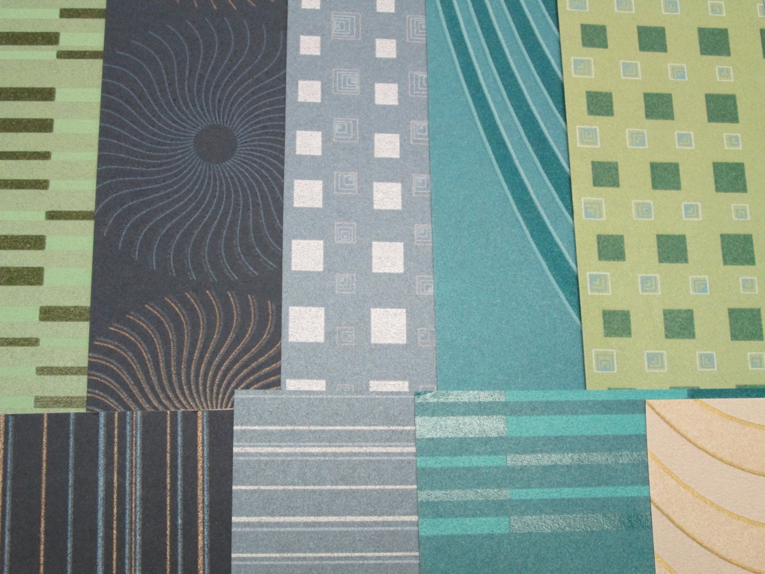 AB52 Wallpaper Samples, Modern Geometric Shimmer Designs, 1 pound