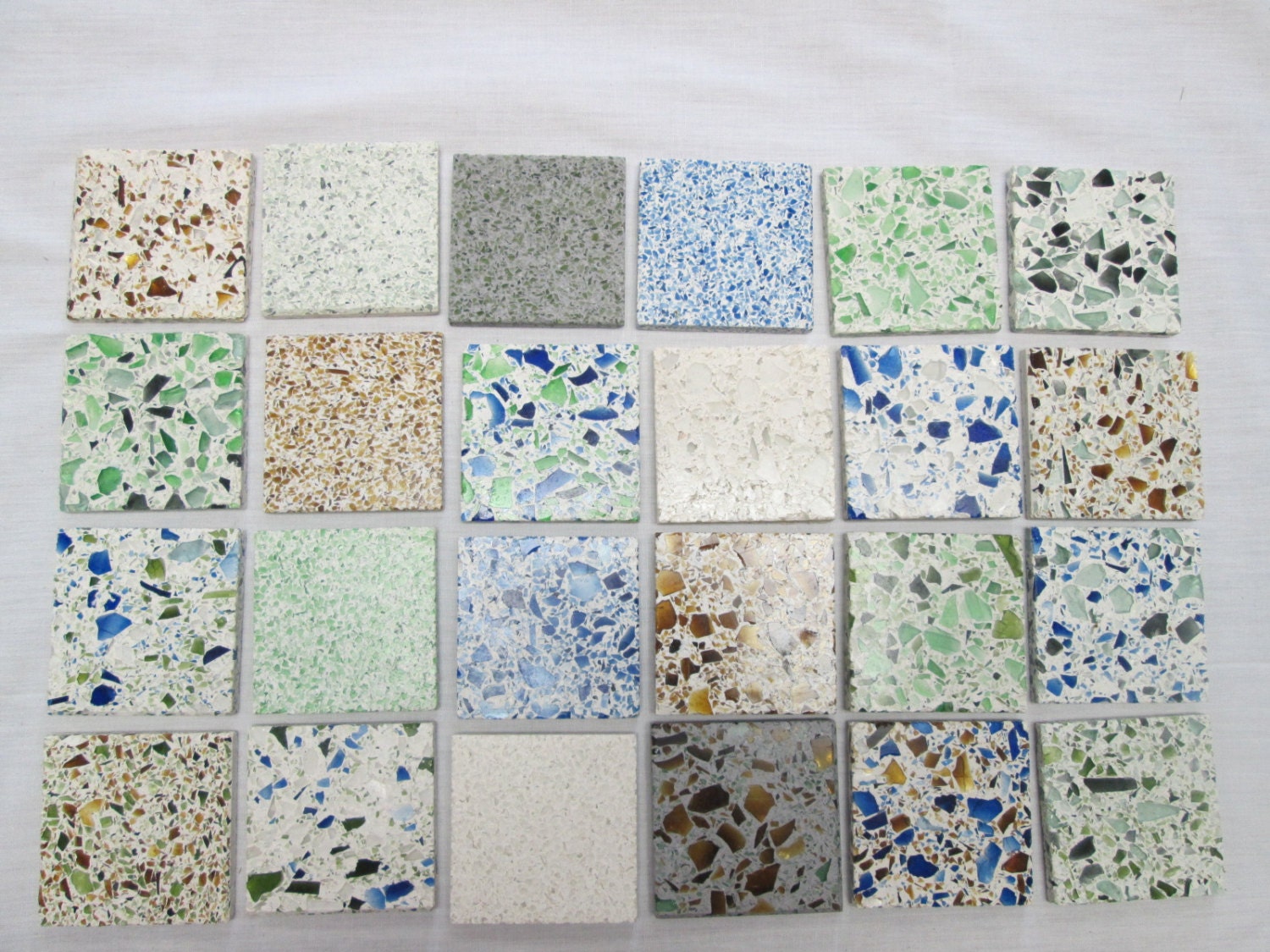 AB79 Lot of Terrazo Flooring Samples Assorted Colors
