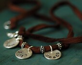 Personalized Graduation Gift for the Graduate - Leather Wrap Bracelet or Necklace - Recycled Silver EcoFriendly - custom - Class of 2013