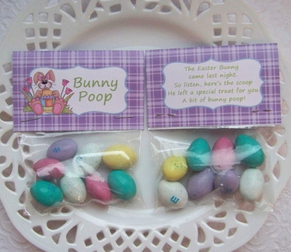 Printable Easter Bunny Poop Mini Bag Toppers