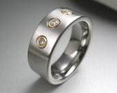 Cobalt Diamond Wedding Band