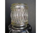 Vintage Ceiling Lamp  - Raised Diamonds and Dots  Glass Lamp Shade