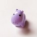 Purple Hippo Polymer Clay Charm
