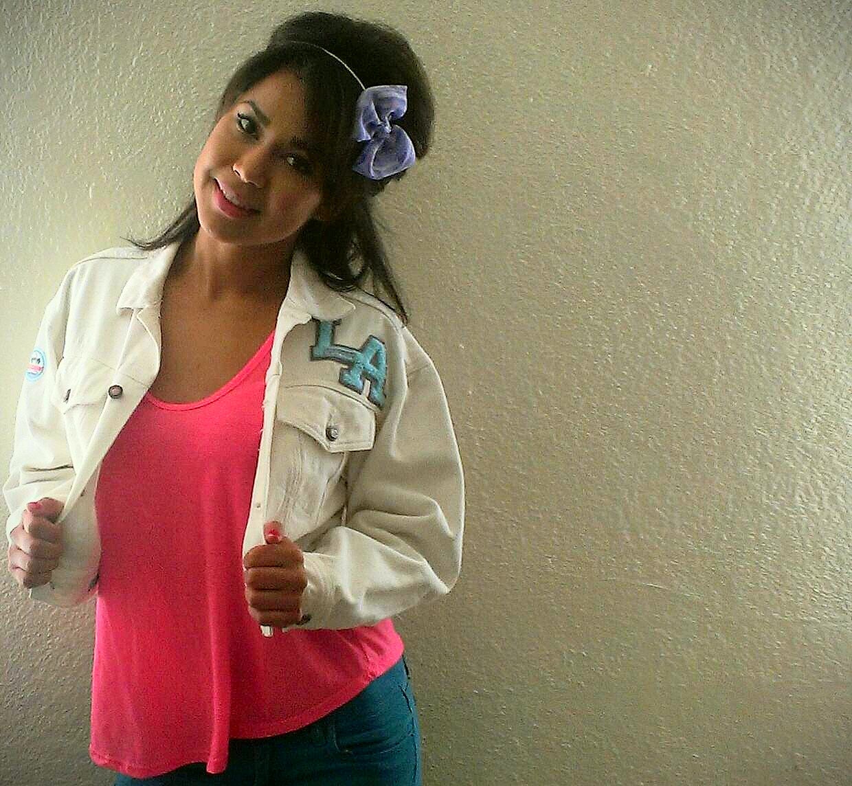 Vintage LA GEAR White DENIM Jacket S