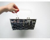 1950s Dorset Rex Fifth Avenue Lucite and Metal Basket Weave Purse Bag