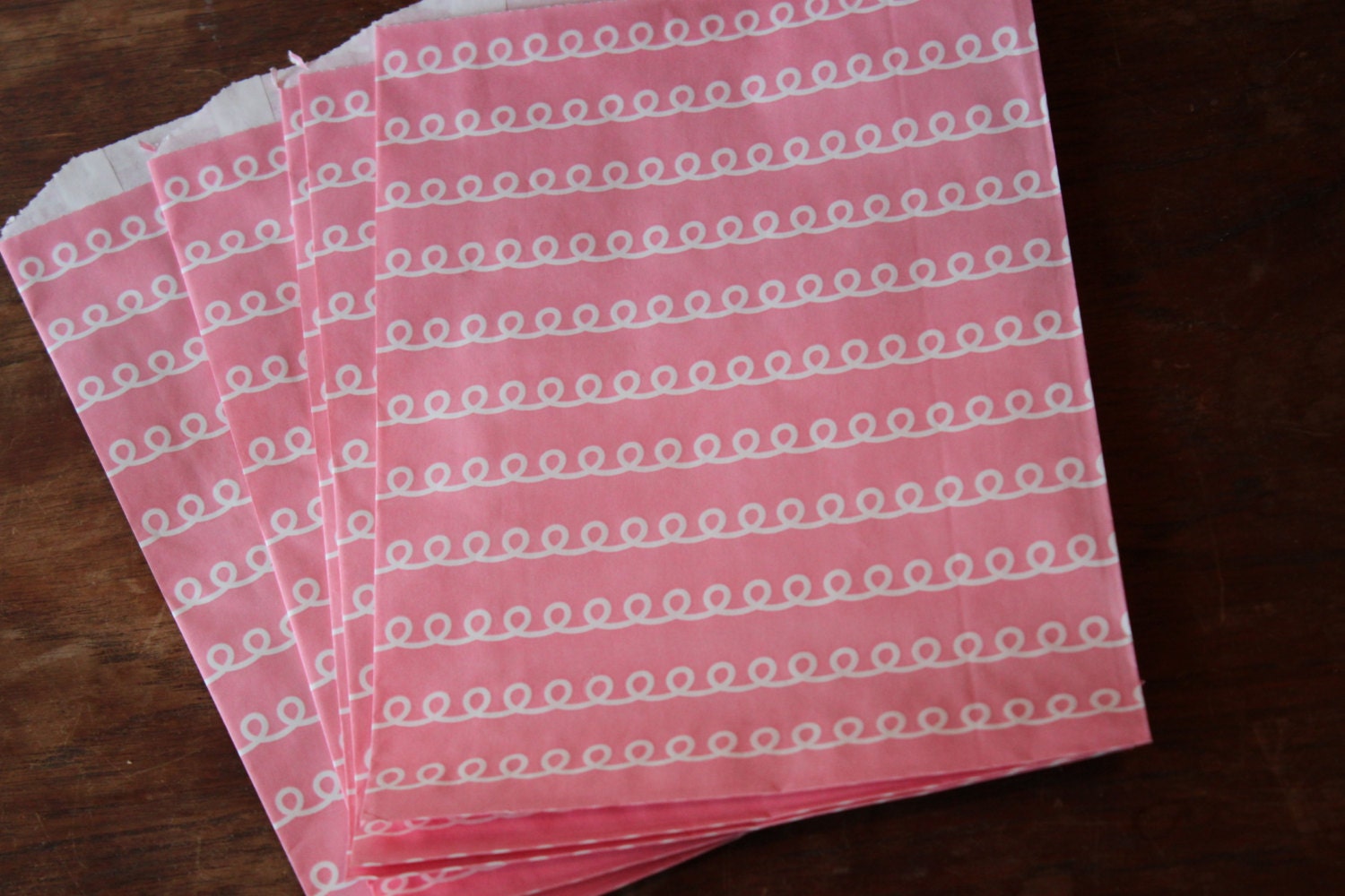 Pink Frosting Paper Favor Bags - 6.25 X 9.25 - 12 count Il_170x135