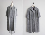 1950s wool coat / gray wool jacket