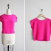 pink silk blouse / cropped silk top