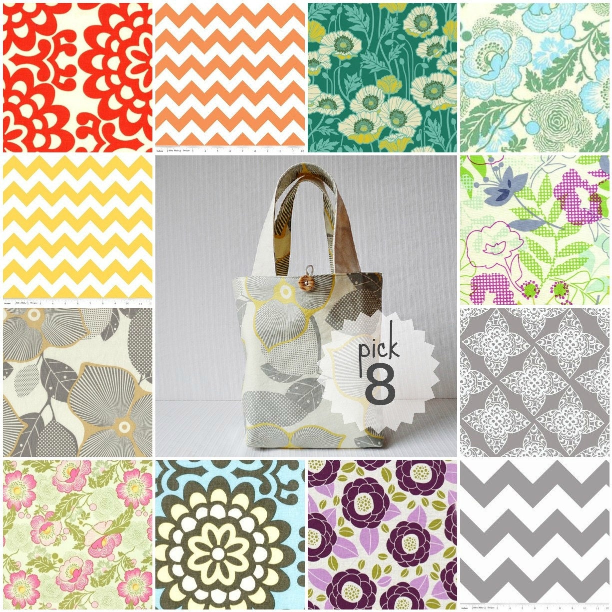 Set of 8 Lunch Bags - Set Discount - Save 15%