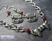 True Blood When Love Bites...Bite Back Vampire Fangs Jewelry Set OOAK