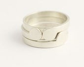 Engagement Ring Wedding Band Eternity Band Art Deco Stacking Rings