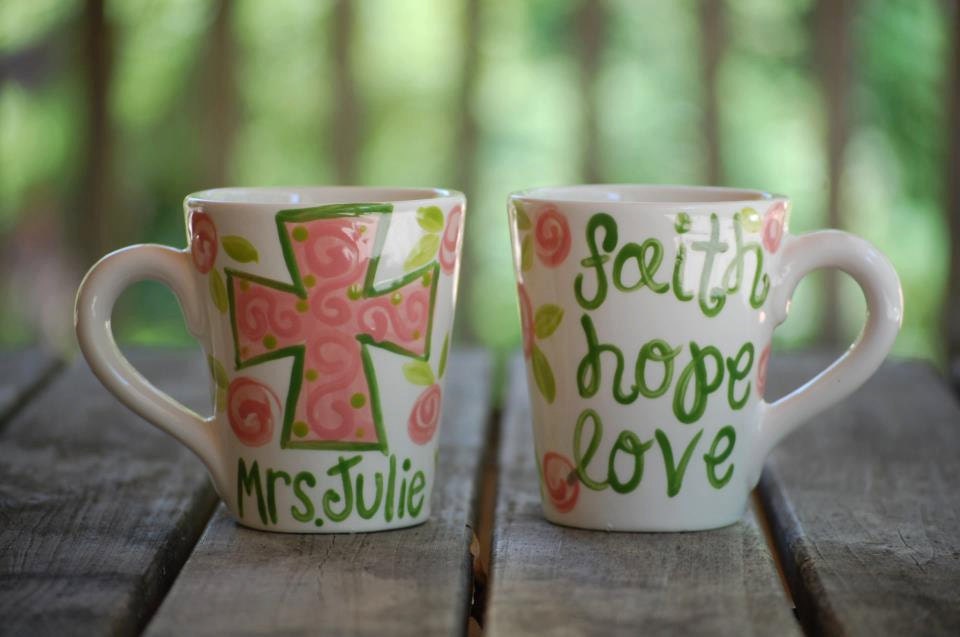 Cross & Bible Verse Personalized Mugs - handpainted and personalized for moms, teachers, sunday school, and more Il_170x135