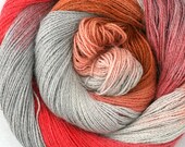 Hand Dyed Angora Silk Laceweight Yarn 435yds 50g Phoenix