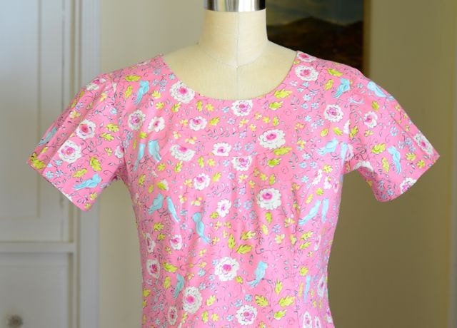 Custom Vintage 50's 60's Day Dress from a vintage pattern