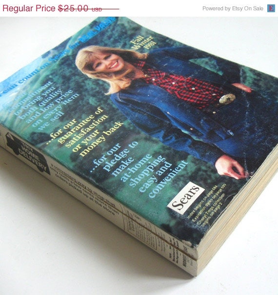 ON SALE Vintage 80s Sears Catalog - 1623 Pages Thick - Cheryl Tiegs Collection - 1981 Catalogue