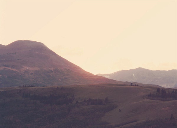 Maybe we're adventurous - approx 18x13cm / 5x7in fine art photo print - landscape, roadtrip, travel, adventure, mountains, sunset
