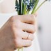 14k Gold Fill Single Slim Modern Tab Ring - Recycled Metal