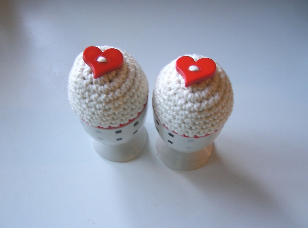Valentines Day Egg Cosies - Handmade and ready to mail