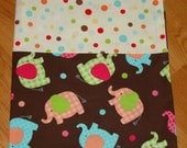 Elephants & Polka Dots Standard Size Pillowcase