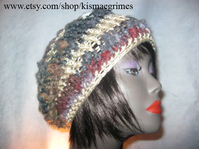 Handmade Crochet Slouchy Hat-Crystal Ball