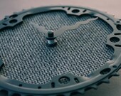 bicycle clock - wool herringbone II