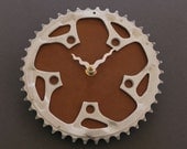bicycle clock - cognac brown