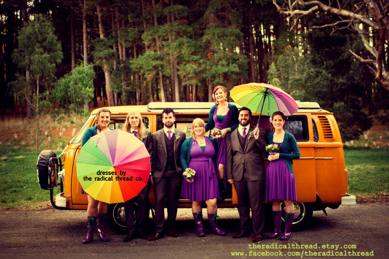 As featured on OFFBEAT BRIDE  My Rainbow Infinity Dresses in hundreds of color options