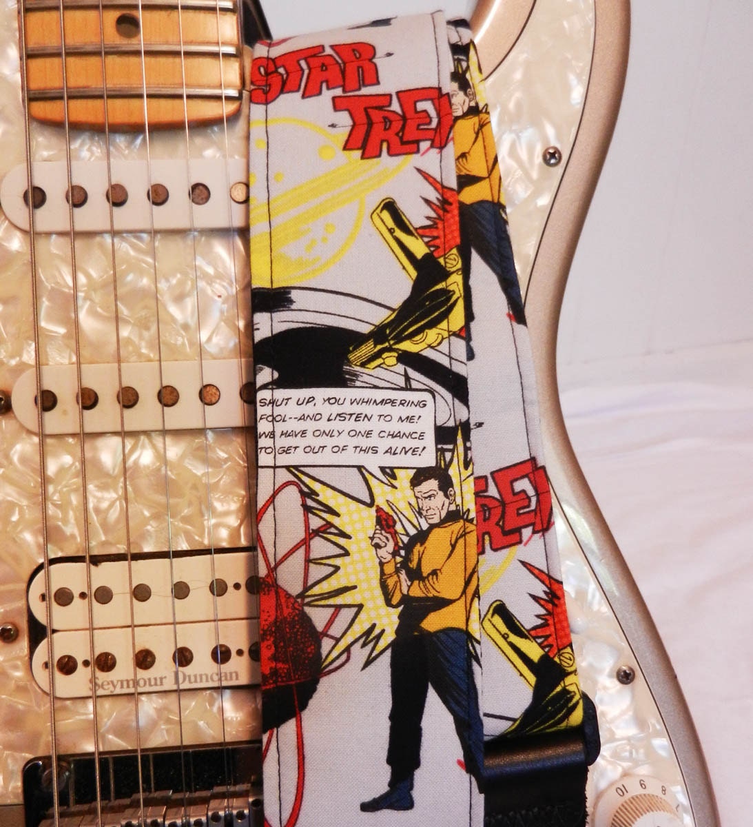 Star Trek Kirk comic quote guitar strap