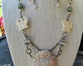Art Nouveau Face Pendant Necklace The Garden Goddess