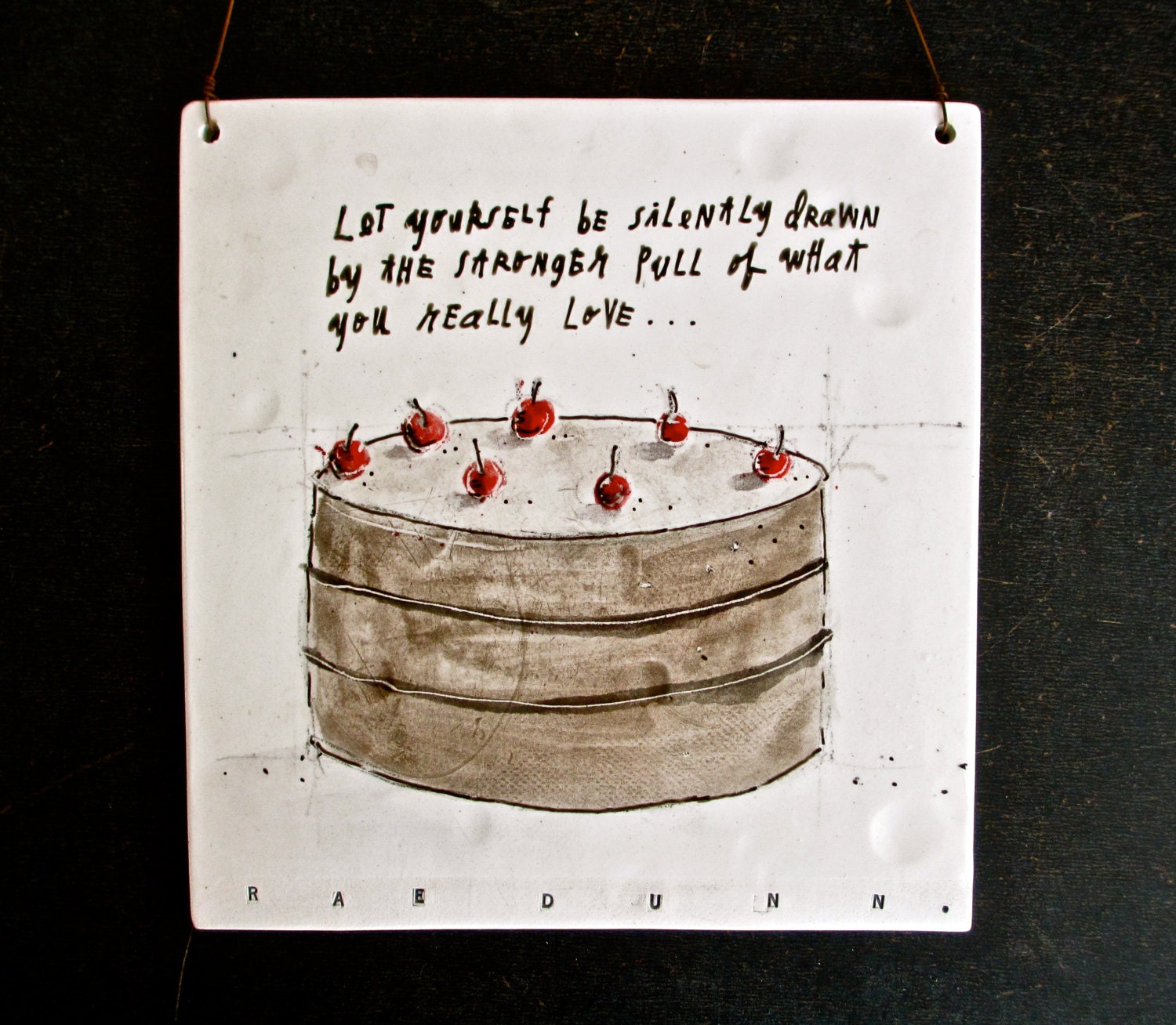 handmade painting on a PLAQUE (cake).