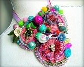 Sunshine on a cloudy day -  OOAK Neckpiece - Ready to ship xx