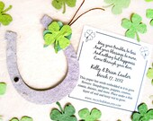 100 Lucky in Love Wedding Favors - Seed Paper Clovers and Plantable Paper Horseshoes