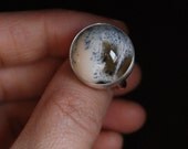 Hard Frost, a Merlinite and Sterling Silver ring