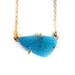 Teal Drusy Pendant in 14k Gold Fill Handmade Prong Setting