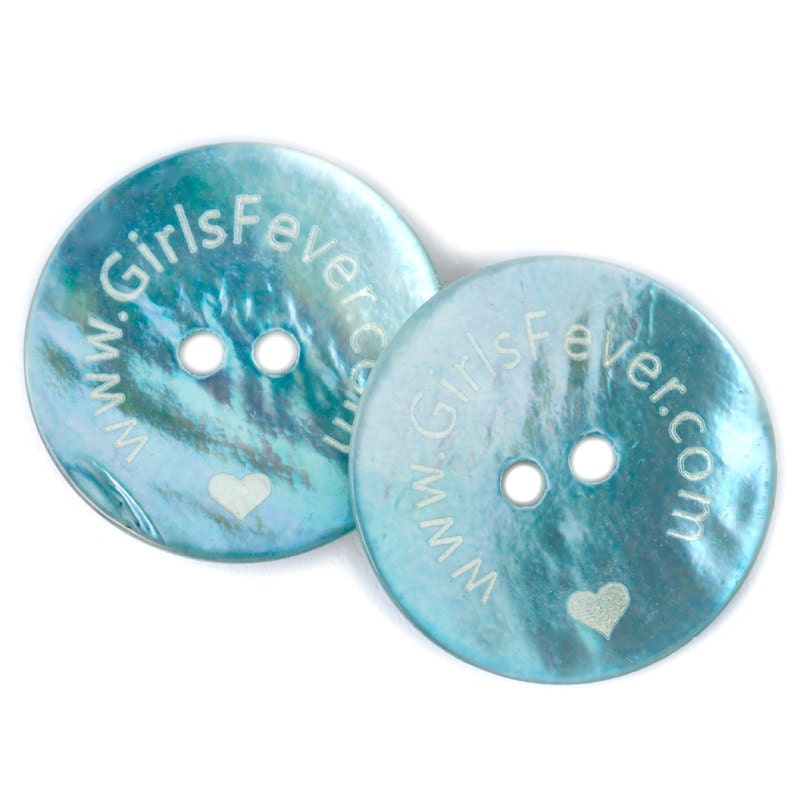 Custom round shell button 20mm personalized button with your own shop name 95 pcs