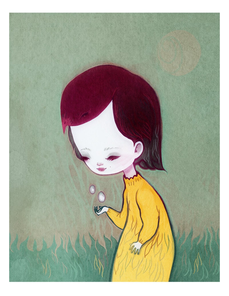 Bird Bath - 8.5 x 11 Giclee Print