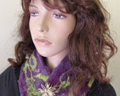 Felted Collar with Vintage Pin