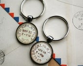 New York City Keychain - Brooklyn Keychain - Vintage Postmark Keychain - New York City Postmark or Brooklyn Postmark Keychain
