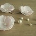 Wedding time--3 pink /white  flowers --for Bride, bridesmaid and flower girl---head piece, hair  pins
