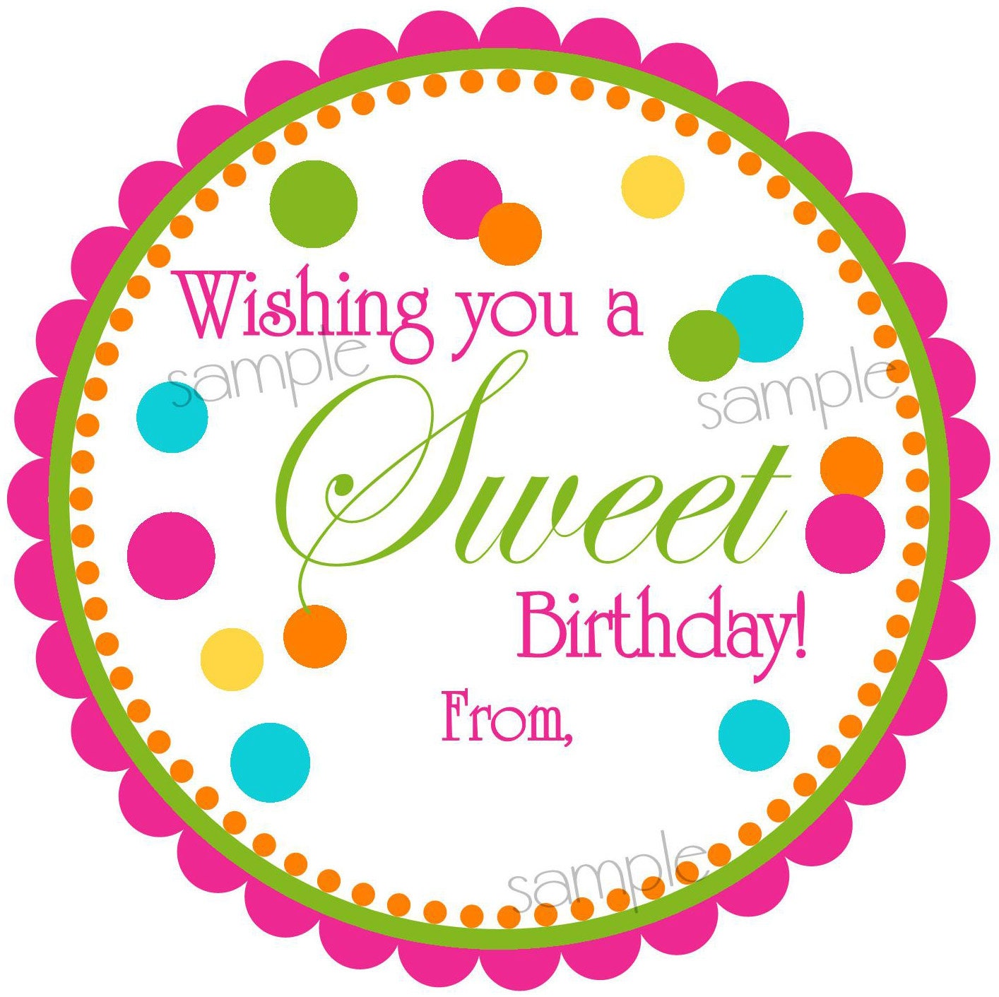 Printable Birthday Stickers, DIY, 3 COLORWAYS INCLUDED, Birthday labels, Labels, stickers, Hang Tags,children, kids Il_170x135