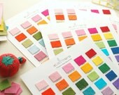 Wool Blend Felt Color Card